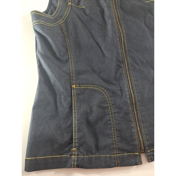 Womens Western Jacket Vest Miss Alliage Collection Lightweight Gold Stitch L - Picture 3 of 6